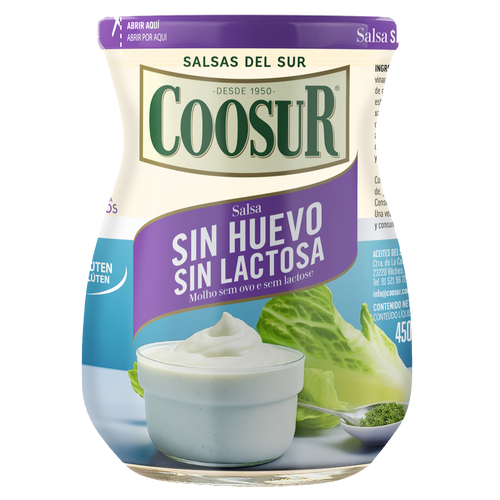 Salsa sin Huevo y sin Lactosa Coosur